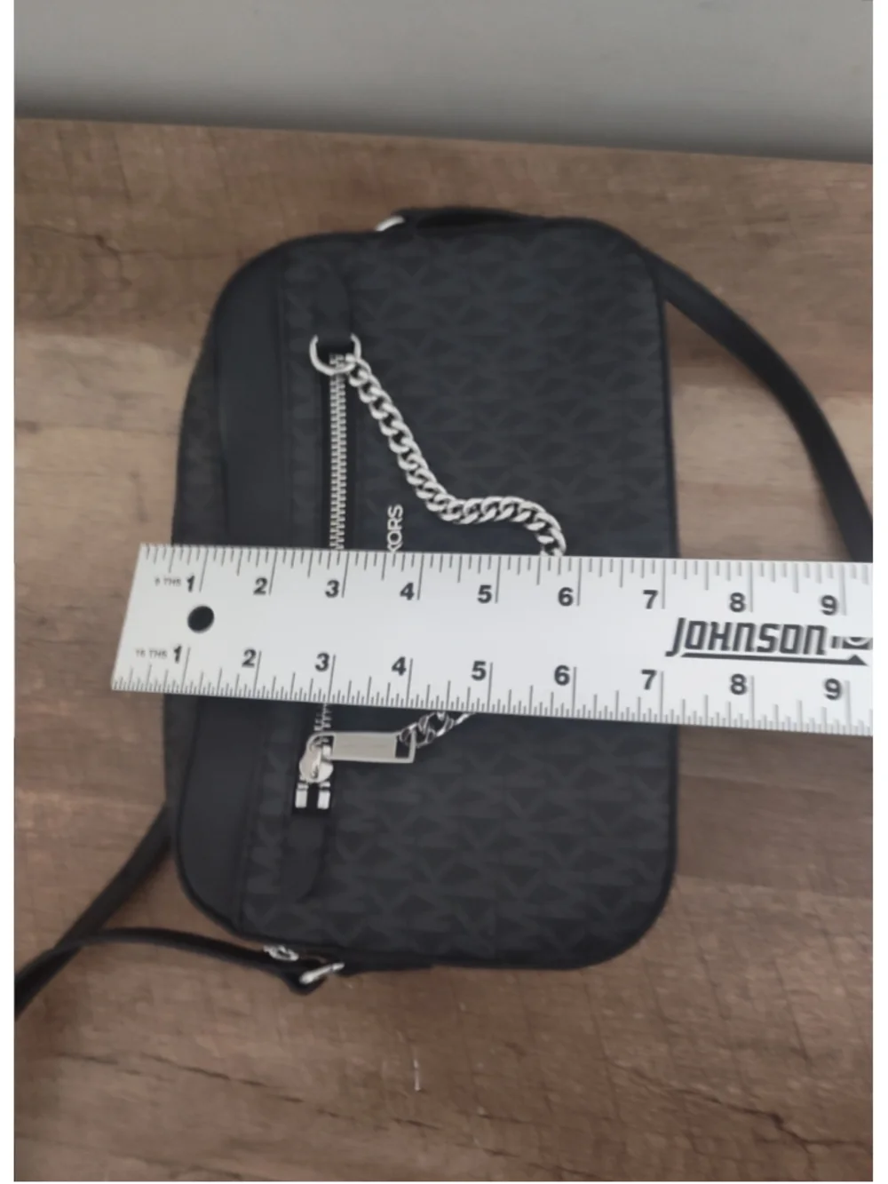 Women's Michael Kors Black Silver Crossbody Bag One Size
